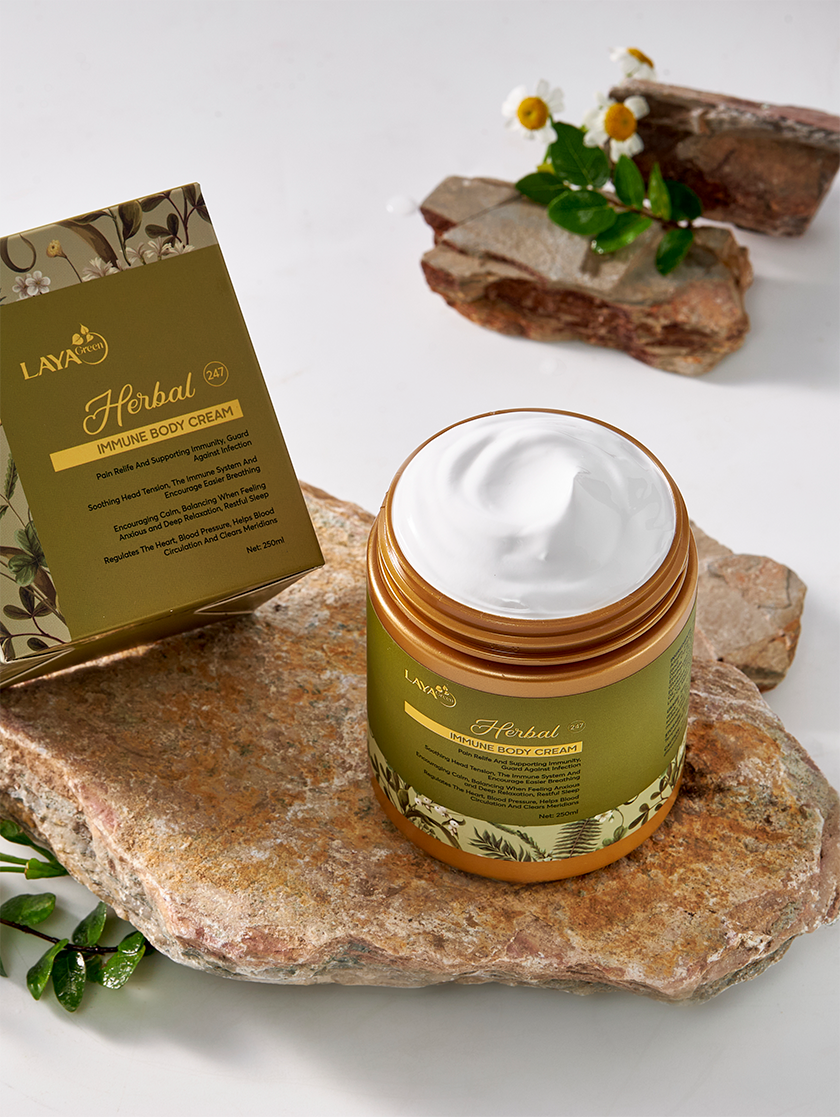 Kem Body Tăng Sức Đề Kháng, Dưỡng Trắng - Herbal 247 Immune Body Cream [LAYA GREEN - HALAL] 250G